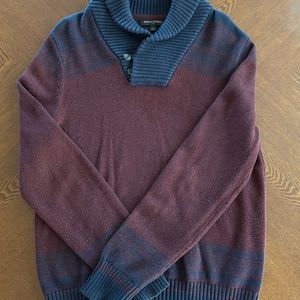 Banana Republic Factory Blue and Burgundy Sweater